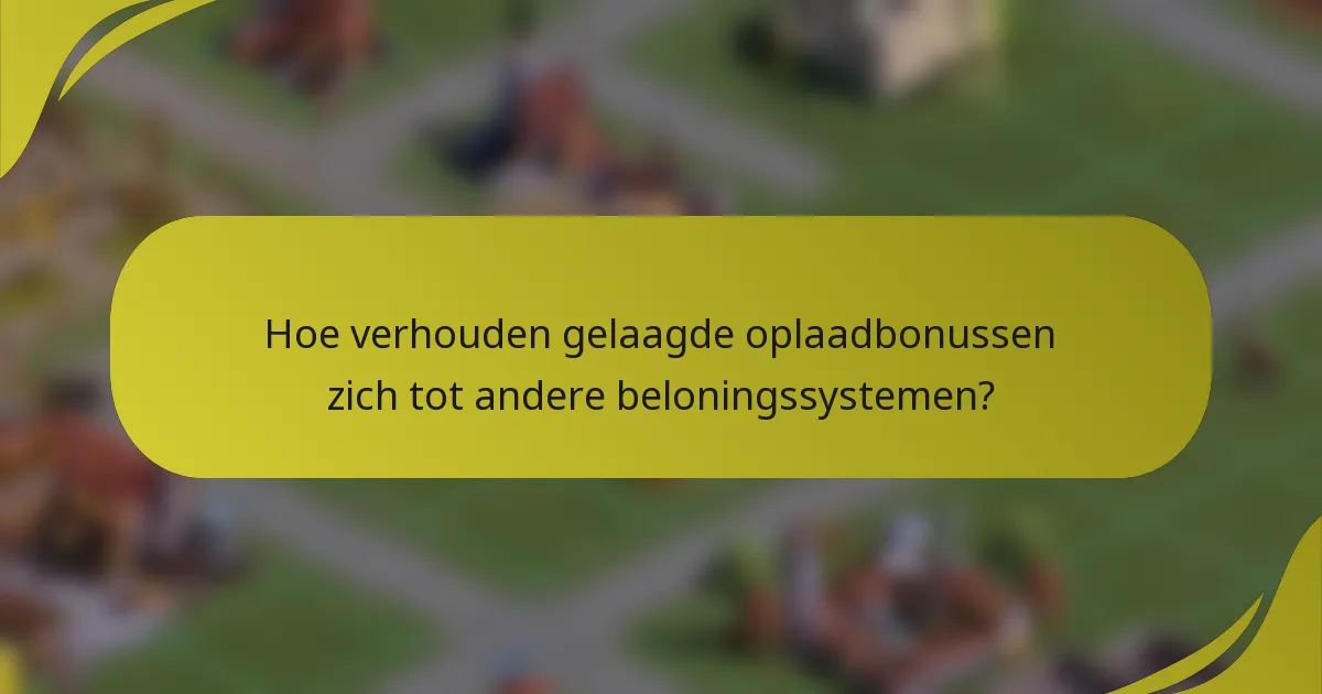 Hoe verhouden gelaagde oplaadbonussen zich tot andere beloningssystemen?